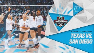 Texas vs San Diego 2022 NCAA volleyball semifinals highlights [upl. by Yerhcaz409]