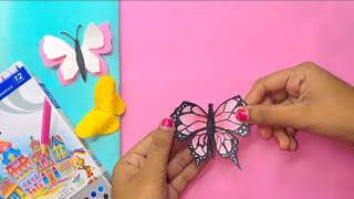 3 different types paper cutting butterfly making 🦋 verry easy paper making butterfly 🦋 papercraft [upl. by Pejsach]