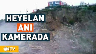 Zonguldakta Heyelan Anları Kameraya Yansıdı  NTV [upl. by Anerbes875]