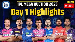 IPL Auction 2025 IPL 2025 Auction Day 1 Highlights I Full List Of Sold Players I KKR I RCB [upl. by Nauqes481]