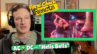 Vocal Coach REACTS  AC⚡DC Hells Bells LIVE [upl. by Cornwall]