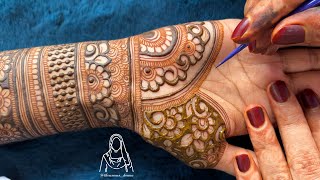 Very Beautiful Semi Bridal Mehndi Design  Latest Indian Mehndi Design tutorial  mehndi henna [upl. by Kendal]