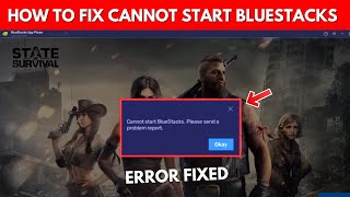 Bluestacks Cannot Start Problem Fix  Msi App Player Cannot Start Please Send a Problem Report [upl. by Naeloj]