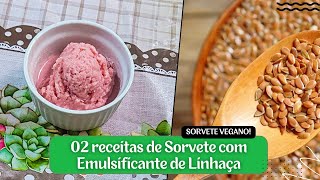 Fiz EMULSIFICANTE DE LINHAÇA e usei em 02 Receitas de SORVETE Veja o resultado [upl. by Stock233]