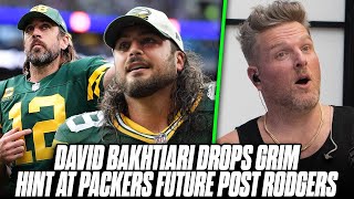 David Bakhtiari Drops Eerie Hints About Packers Future With Rodgers Era Ending  Pat McAfee Reacts [upl. by Yetta]