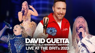 David Guetta Becky Hill Ella Henderson Sam Ryder  Medley Live at The BRIT Awards 2023 [upl. by Ardys]