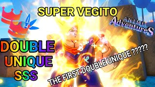 DOUBLE UNIQUE SUPER VEGITO TRIPLE TRAIT SHOWCASE  Anime Adventures [upl. by Einttirb]