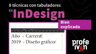 8 técnicas con tabuladores en InDesign [upl. by Vladi963]