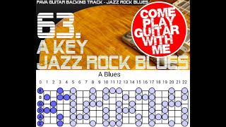 63 PAVA  A7  jazz rock blues  backing track [upl. by Zosi]