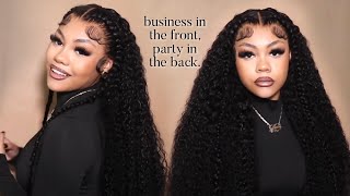 business in the front party in the back two braids w 30” of curls  asteria hair [upl. by Nevi410]