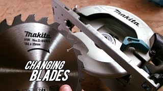 Remove and install blades  Makita circular saw [upl. by Frager468]