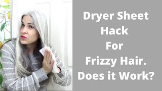 I used a dryer sheet on my frizzy hair and this is what happened Before and After pics hairhack [upl. by Vey]