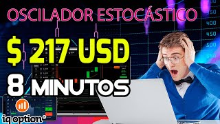 🔴 Opciones Binarias Poder Indicador Oscilador Estocastico 217 usd Estrategia Tiburón  IQ Option [upl. by Middle]