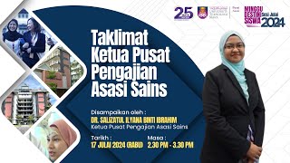 Taklimat Ketua Pusat Pengajian Asasi Sains  MDS 2024 [upl. by Leede]