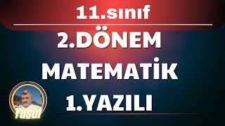 11SINIF MATEMATİK 2DÖNEM 1YAZILI SORU VE ÇÖZÜMLER [upl. by Nesyla]