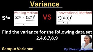 How to calculate Variance of ungrouped data  Sample Variance [upl. by Mountfort]