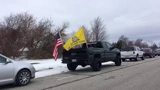 Confederate flag demonstration outside Bay City Western High School [upl. by Tsenrae]