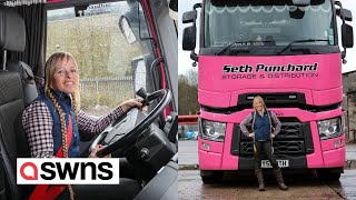 Meet the smallest lorry driver in the world  a 4ft 9in woman  SWNS [upl. by Holland]