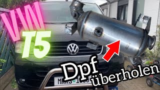 VW T5 Dpf ausbauen und reinigen lassen BNZ [upl. by Llenrup802]