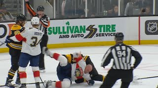 Brad Marchand Jumps Nate Schmidt After David Patrnak Hits Sam Reinhart [upl. by Karlee706]