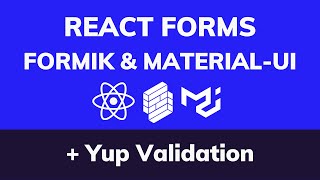 Using Formik and MaterialUI to Build Better Forms in React Hooks with Yup Validation [upl. by Idnim617]