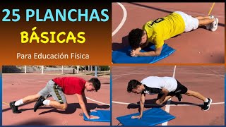 ¡Fortalece tu Core 25 Planchas básicas para Educación Física Basic PLANKS for PHYSICAL EDUCATION [upl. by Latsyc210]