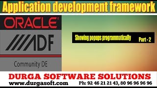 Application development frameworkADFShowing popups programmatically Part2 [upl. by Aitam]