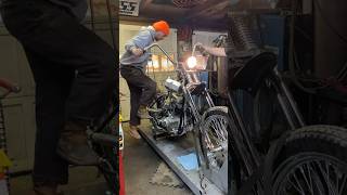 Shovelhead chopper first start [upl. by Aivatnuahs561]