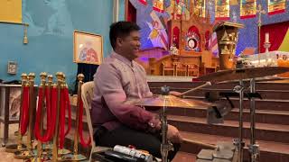 Simbang Gabi  Lucio San Pedro  Sacred Heart of Jesus Choir Qatar Percussions Cam [upl. by Lina]