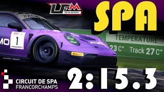 SPA IN THE PORSCHE  2153  Assetto Corsa Competizione Hotlap  992 GT3 R [upl. by Khichabia]