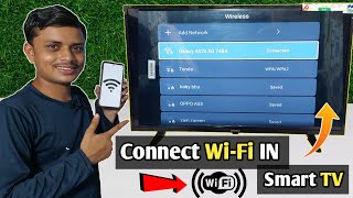 smart tv me wifi kaise connect kare  How to Connect WiFi in smart TV  led tv connect with wifi [upl. by Aric]