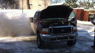 73 PowerStroke 19ºF Cold Start Attempt [upl. by Walford]