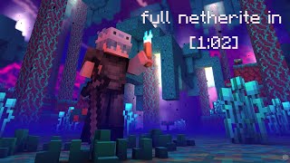 Full Netherite Armor Speedrun 102 [upl. by Lenz]