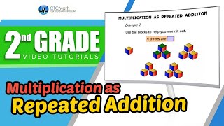 2nd Grade Math Tutorials Multiplication as Repeated Addition [upl. by Gibbeon265]