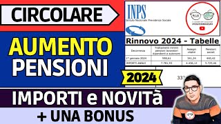 INPS⚠️ CIRCOLARE PENSIONI 2024 ➡ IMPORTI DEFINITIVI GENNAIO 📈RIVALUTAZIONI AUMENTI IRPEF FASCE TAGLI [upl. by Lorilee]