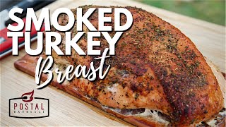 Smoked Turkey Breast Recipe  How to Cook a Turkey Breast on the BBQ [upl. by Alexina]