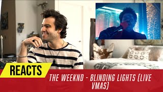 Producer Reacts to The Weeknd Live from The VMAs  Blinding Lights [upl. by Elyr]