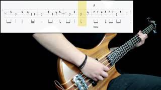 T Rex  20th Century Boy Bass Cover Play Along Tabs In Video [upl. by Adirahs]