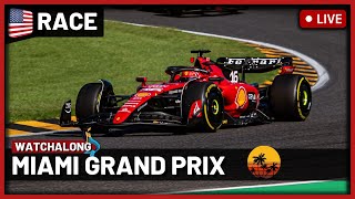 F1 Live Miami GP Race  Watchalong  Live Timings  Commentary [upl. by Einaffets]