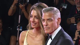 George and Amal Clooney hit the red carpet in Venice  AFP [upl. by Yttig]