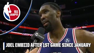 Joel Embiid after TOUGH COMEBACK in win vs Thunder 🗣️ WE HAVE A CHANCE  NBA on ESPN [upl. by Imojean]