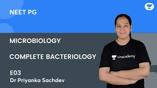 Microbiology  Complete Bacteriology E03  Dr Priyanka Sachdev  Unacademy Live  NEET PG [upl. by Derian502]