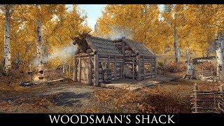 Skyrim SE Mods Woodsmans Shack [upl. by Nreval227]