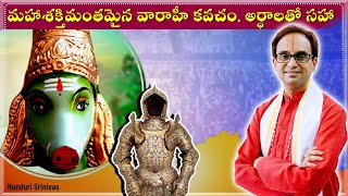 వారాహీ కవచం  630 min వద్ద చిత్రమైన విషయం వినండి  Varahi kavacham with meanings  Nanduri Srinivas [upl. by Ahsiekan]