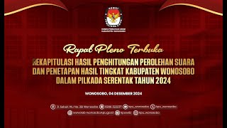 Rapat Pleno Terbuka Rekapitulasi Hasil Kabupaten Wonosobo [upl. by Killoran172]