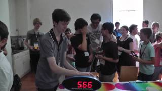 Rubiks cube solved in 566 seconds  AustralianOceanic record [upl. by Pyne883]