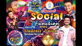 Annual Social Function 2024 । Org By Students Union। Mahishadal Raj College। Mahishadal [upl. by Atirys95]