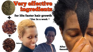 Very effective ingredients rosemary cloves  star anise for 10x faster 4C hair growth [upl. by Sybyl]