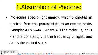 primary and secondary procecess in photochemiocal reactionCHEM201PhotochemistryBSc II [upl. by Llecrup633]