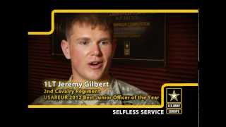 USAREURs Best Junior Officer on Selfless Service [upl. by Adiehsar271]